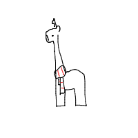 giraffe with scarf drawing by tessa9 in Artbitrator