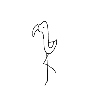 flamingo standing on one leg drawing by tessa9 in Artbitrator