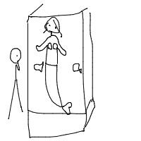 mermaid at aquarium drawing by tessa9 in Artbitrator