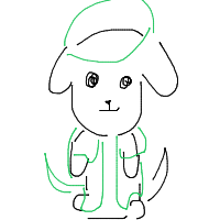 dog in costume drawing by iluvbunnys427 in Artbitrator