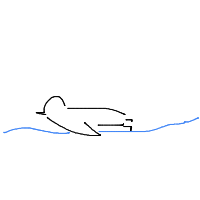 penguin sliding drawing by iluvbunnys427 in Artbitrator
