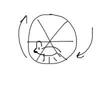 hamster on wheel drawing by iluvbunnys427 in Artbitrator