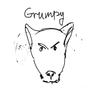 grumpy dog drawing by lili2008 in Artbitrator