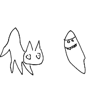 cat vs cucumber drawing by guest-d5jwf1nww in Artbitrator