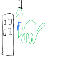 dinosaur in modern office drawing by tmakkarz in Artbitrator