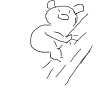 koala hugging tree drawing by 666ushnd in Artbitrator