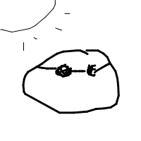 rock with sunglasses drawing by sianie in Artbitrator