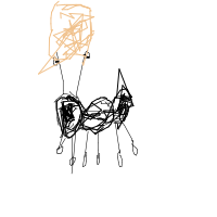 ant carrying giant crumb drawing by potatokawai67 in Artbitrator
