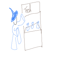 wizard at tech startup drawing by augurylynx in Artbitrator