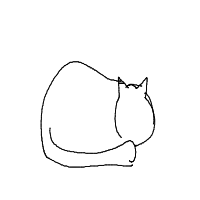 sleeping cat drawing by augurylynx in Artbitrator
