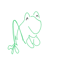 happy frog drawing by augurylynx in Artbitrator