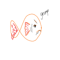 grumpy fish drawing by augurylynx in Artbitrator