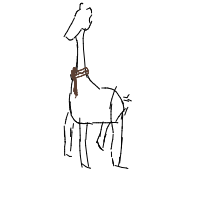 giraffe with scarf drawing by jabota in Artbitrator