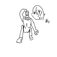 robot having existential crisis drawing by jabota in Artbitrator