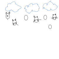 raining cats and dogs drawing by mrv108 in Artbitrator