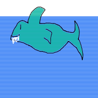 great white shark drawing by fruit_loops1 in Artbitrator