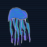 jellyfish drawing by fruit_loops1 in Artbitrator