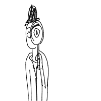 detective with magnifying glass drawing by whytoty in Artbitrator