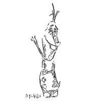 waving snowman drawing by starx02051 in Artbitrator