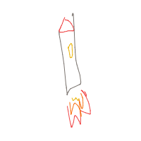 rocket ship drawing by emmaiscool123 in Artbitrator