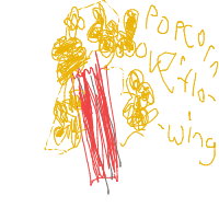 popcorn overflowing drawing by emmaiscool123 in Artbitrator