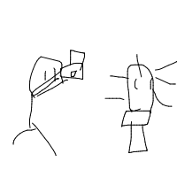 taking photo drawing by hotdog in Artbitrator