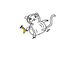 monkey with banana drawing by shr5uti in Artbitrator