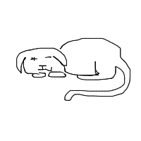 sleepy dog drawing by blueruby in Artbitrator