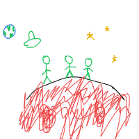 mars colony drawing by Ryan in Artbitrator
