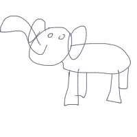 elephant in room drawing by shazia in Artbitrator