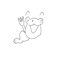 happy frog drawing by impicklerick293 in Artbitrator