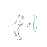 cat vs cucumber drawing by impicklerick293 in Artbitrator