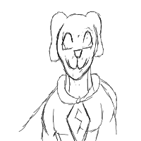 dog in costume drawing by impicklerick293 in Artbitrator