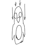 penguin sliding drawing by impicklerick293 in Artbitrator