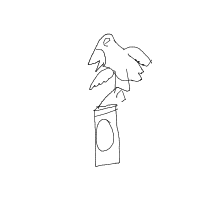 seagull stealing chips drawing by impicklerick293 in Artbitrator