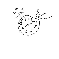 alarm clock ringing drawing by sayang in Artbitrator