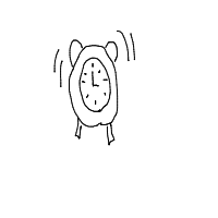 alarm clock ringing drawing by tessa9 in Artbitrator