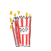popcorn overflowing drawing by fishburst400 in Artbitrator