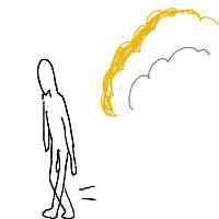 walking away from explosion drawing by fishburst400 in Artbitrator