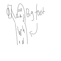 bigfoot taking selfie drawing by guest-gcyt0es8v in Artbitrator