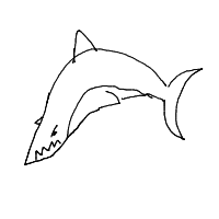 great white shark drawing by fishburst400 in Artbitrator