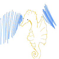 seahorse drawing by fishburst400 in Artbitrator