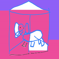 elephant in room drawing by noorthebest in Artbitrator