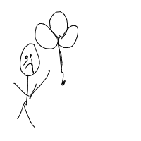 balloon floating away drawing by noorthebest in Artbitrator
