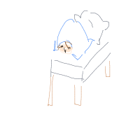hiding under blanket drawing by sugar_aids in Artbitrator