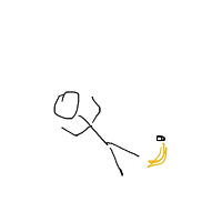 slipping on banana peel drawing by hbarrett0826 in Artbitrator