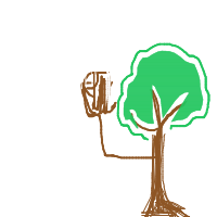 tree giving high five drawing by someonewillingtodraw in Artbitrator