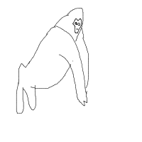 gorilla drawing by nahom in Artbitrator