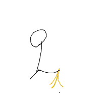 slipping on banana peel drawing by skycraft in Artbitrator