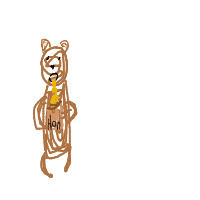 bear eating honey drawing by mytzuliet in Artbitrator